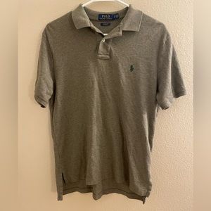Grey Ralph Lauren Soft Polo Shirt